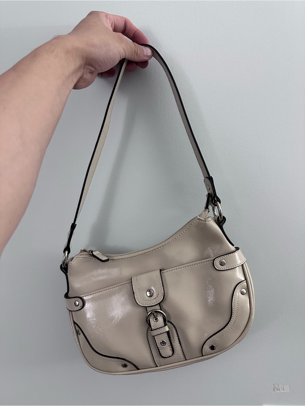 NEW! ROSETTI Cream Leather Shoulder Bag + wallet